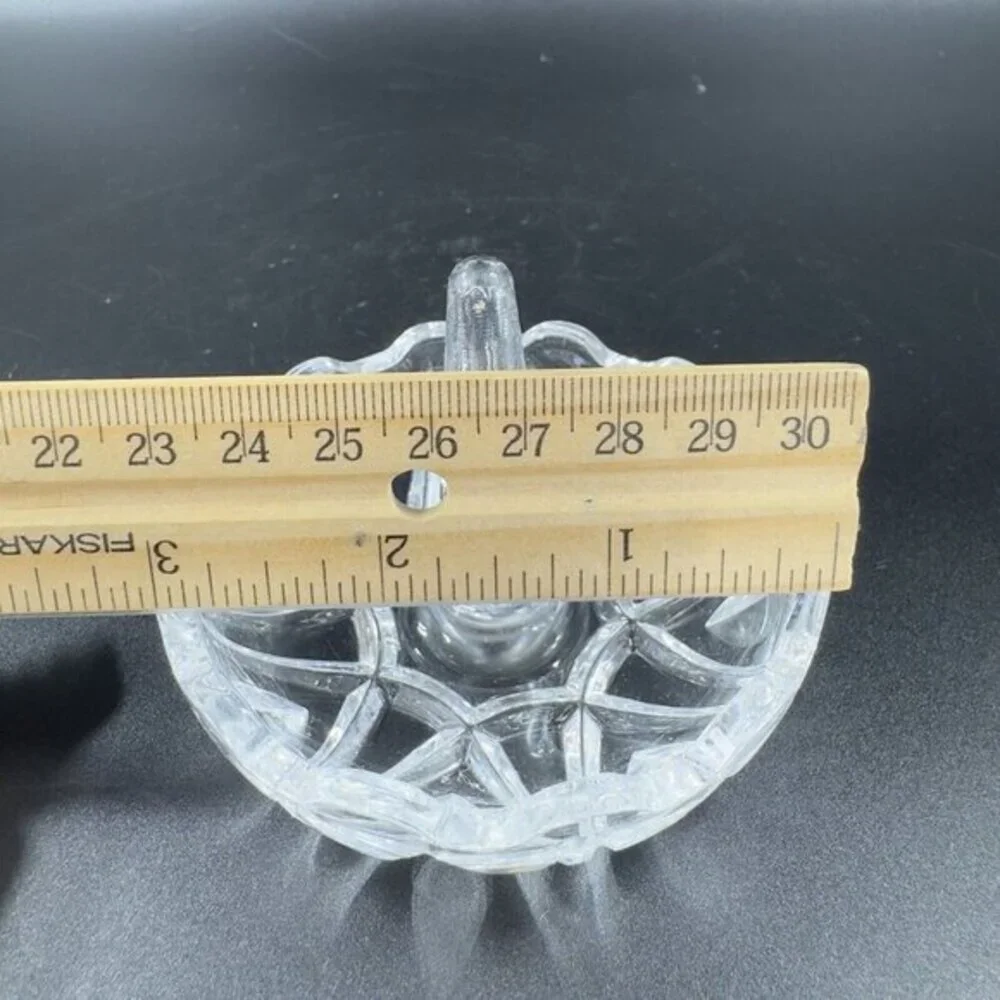 Czech Clear Crystal Bohemian Ring Holder Tapered Trinket Jewelry Holder‎ VTG